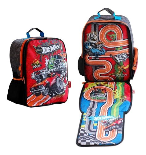 mochila hot wheels con pista